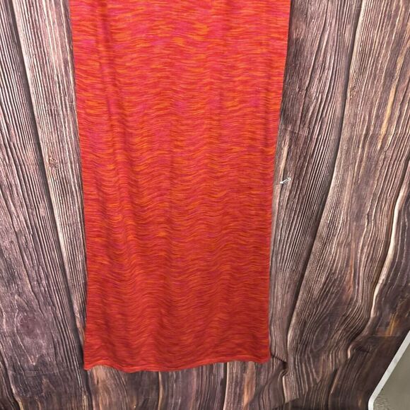 LOFT Sweater Knit Maxi Dress Sleeveless Orange Red Size Large Petite LP - Picture 3 of 7